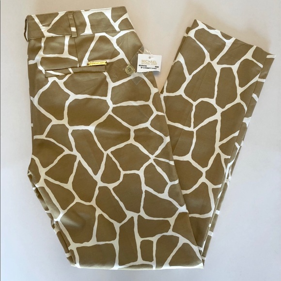 MICHAEL Michael Kors Pants - Michael Kors giraffe print skinny stretch pants 4